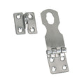 Whitecap Fixed Safety Hasp - CP/Brass - 1" x 3" — marine latches