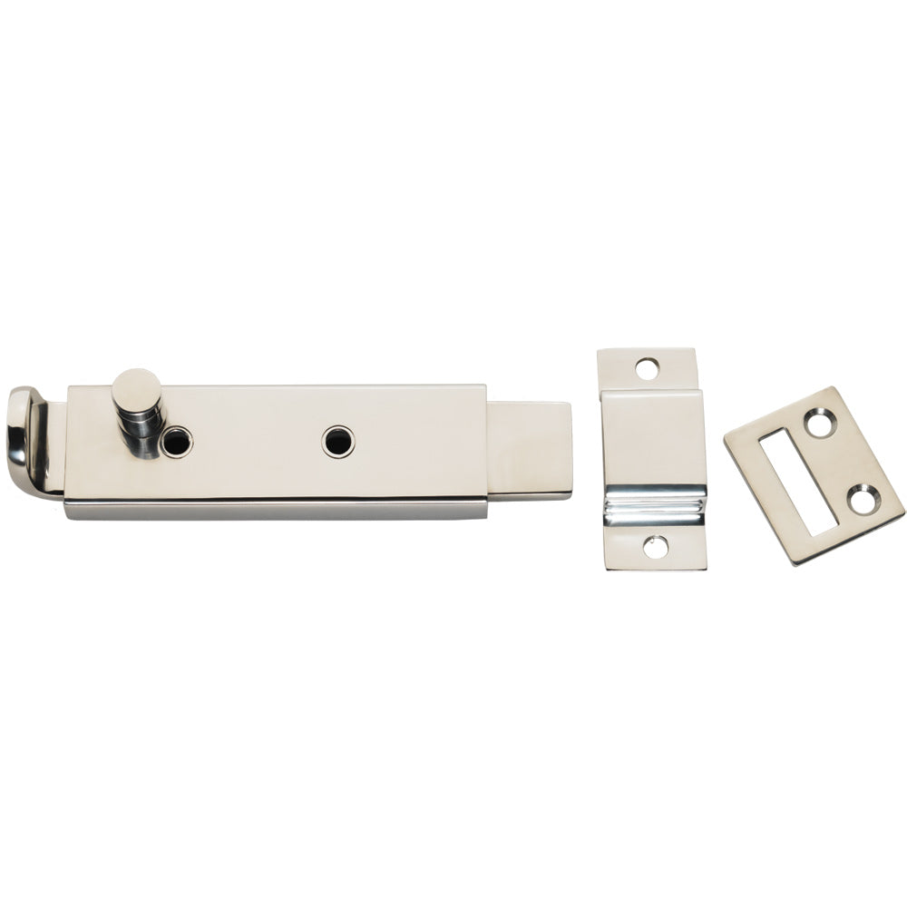 Whitecap Spring Loaded Slide Bolt/Latch - 316 Stainless Steel - 5-5/16" — marine latches