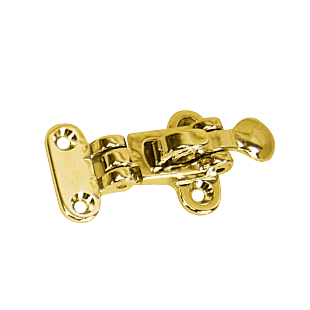 Whitecap Anti-Rattle Hold Down - Polished Brass — marine latches