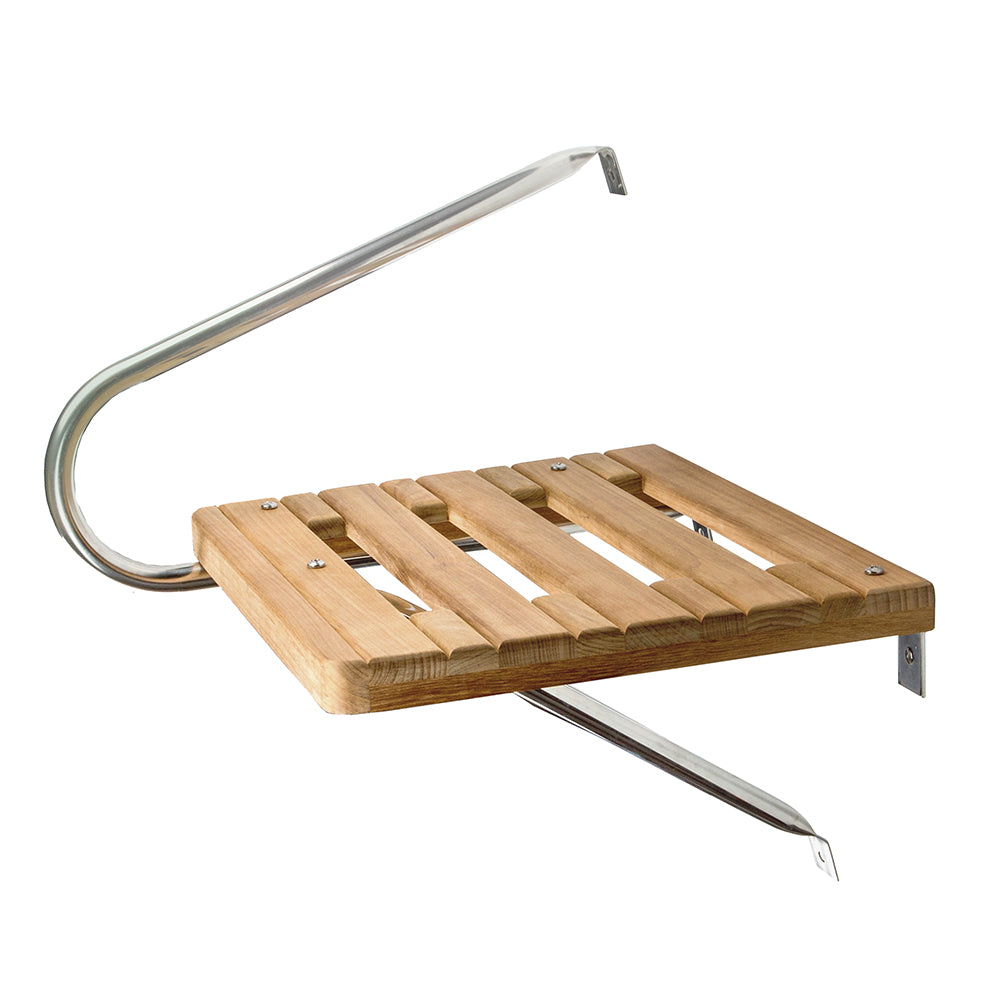 Whitecap Teak Swim Platform f/Outboard Motors — marine swim platforms