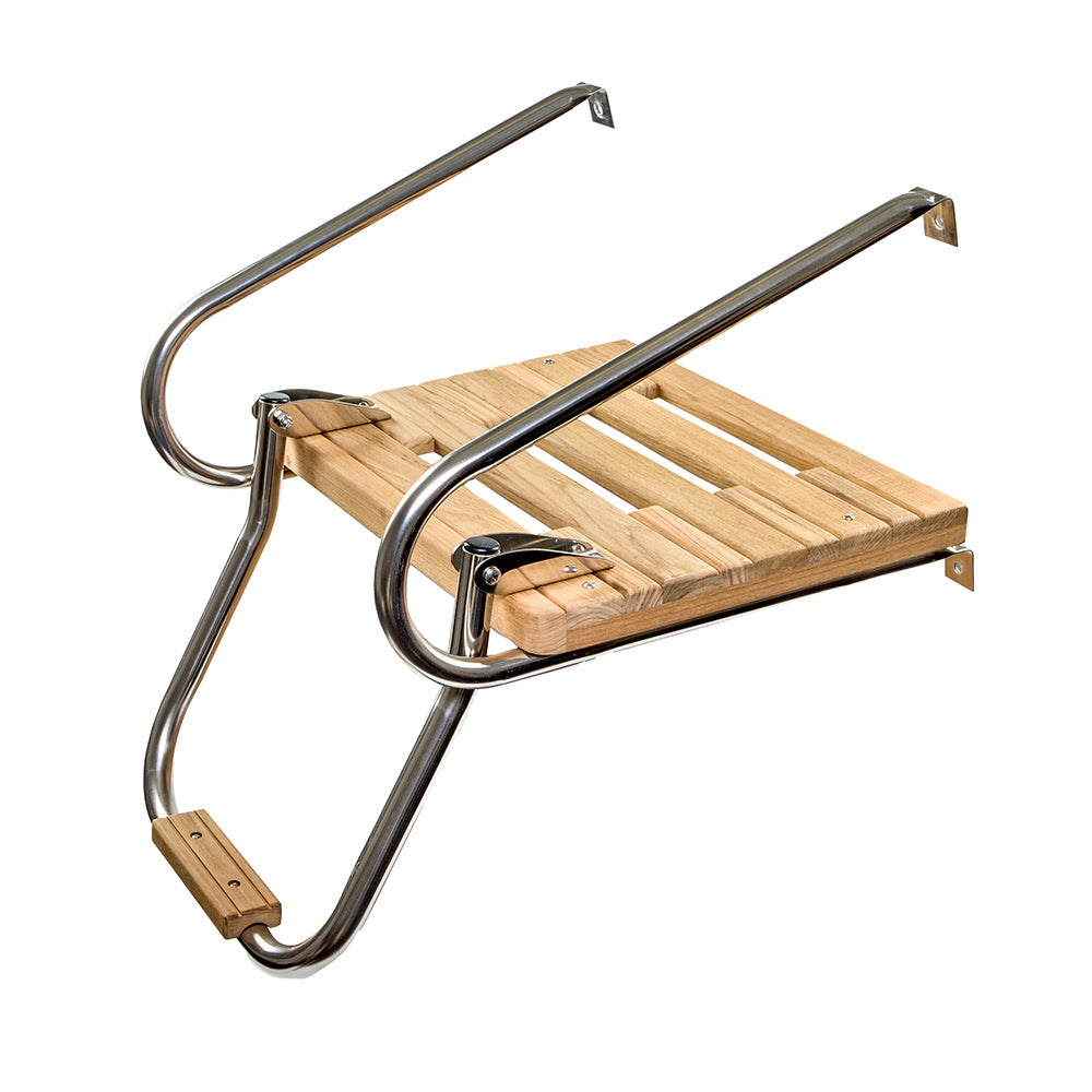 Whitecap Teak Swim Platform w/Ladder f/Inboard/Outboard Motors — marine swim platforms