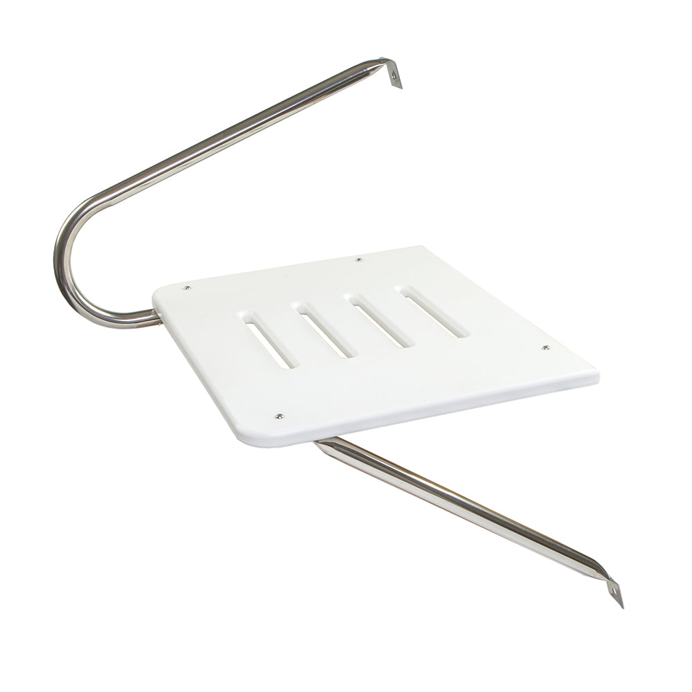 Whitecap White Poly Swim Platform f/Outboad Motors — marine swim platforms