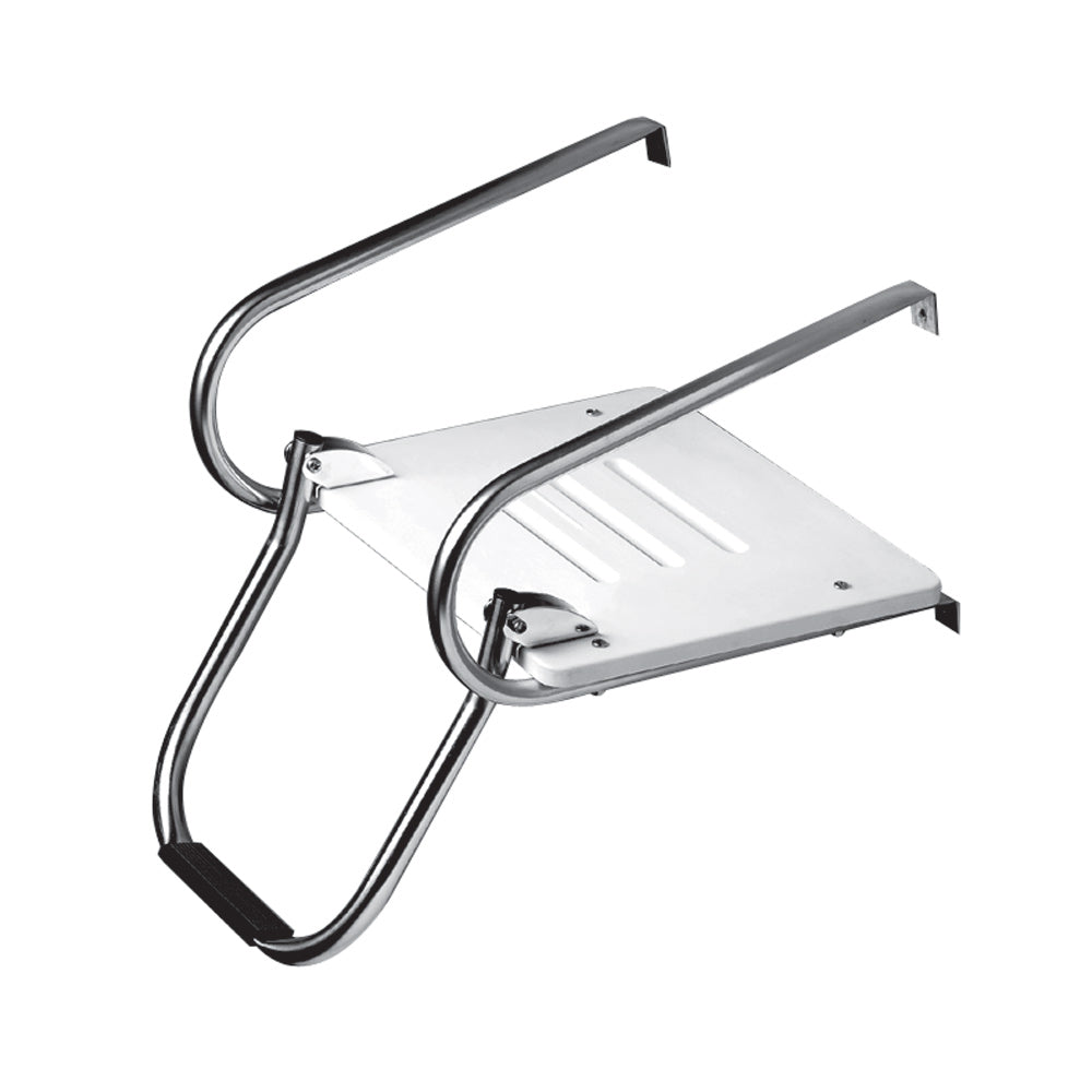 Whitecap White Poly Swim Platform w/Ladder f/Inboard/Outboard Motors — marine swim platforms