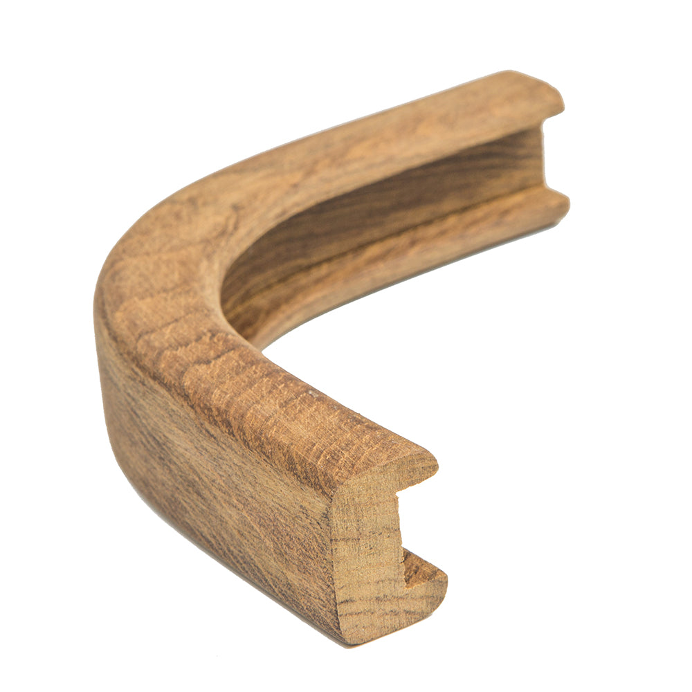 Whitecap Teak Track Outside Corner Molding - 1/2" — marine teak