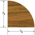 Whitecap Teak Quarter Round Molding Small - 5' — marine teak