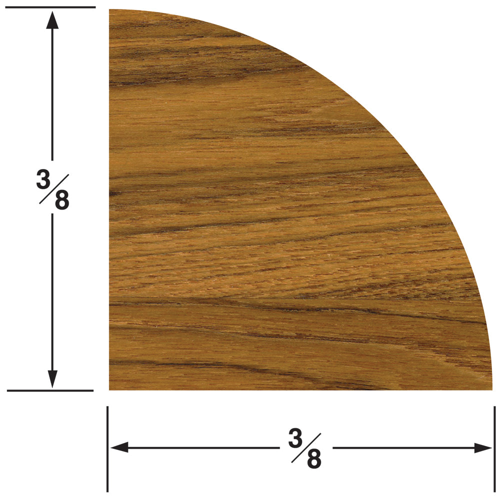 Whitecap Teak Quarter Round Molding Small - 5' — marine teak