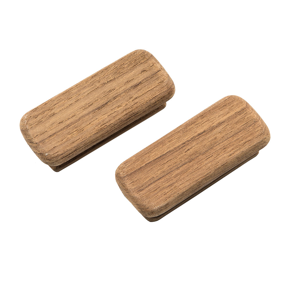 Whitecap Teak Rectangular Drawer Knob - 2-3/4"L - 2 Pack — marine teak