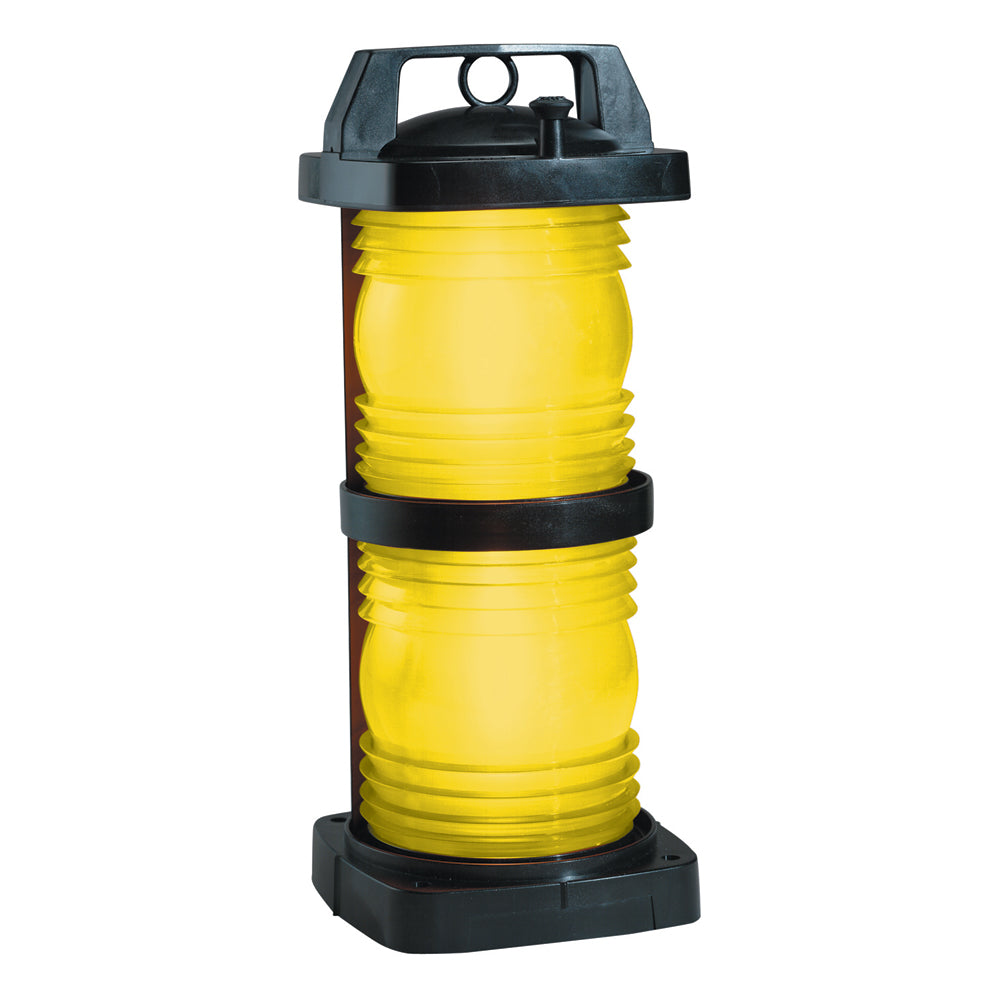 Perko Double Lens Navigation Light - Yellow Towing Light - Black Plastic — marine navigation lights