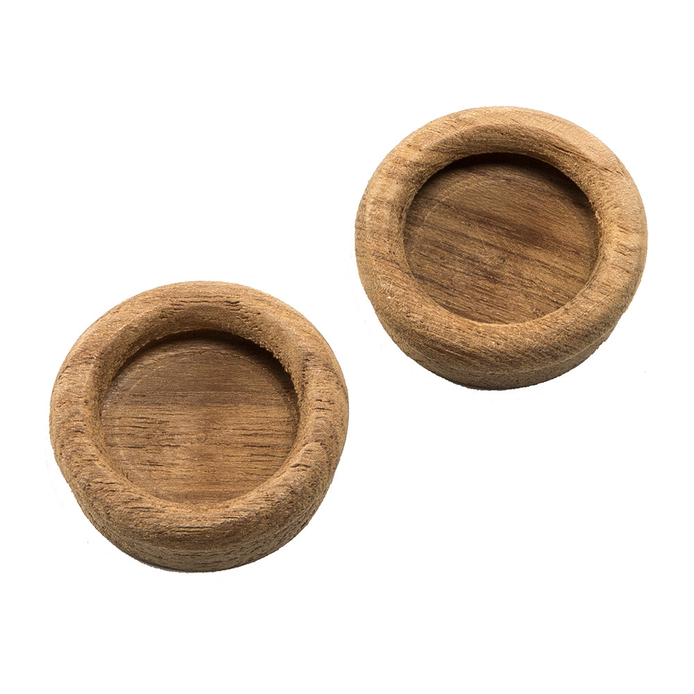 Whitecap Teak Round Drawer Pull - 1-3/8" Round - 2 Pack — marine teak