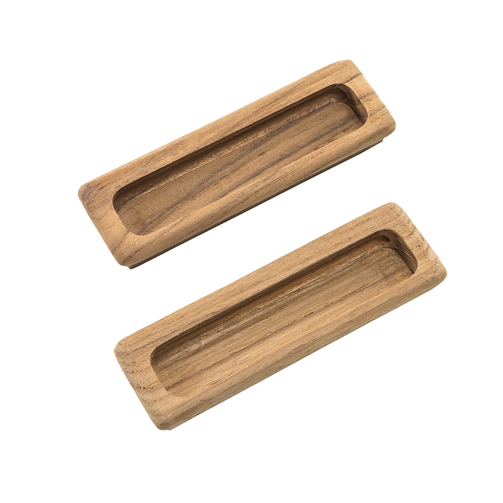 Whitecap Teak Large Rectangular Drawer Pull - 4-1/2"L - 2 Pack — marine teak