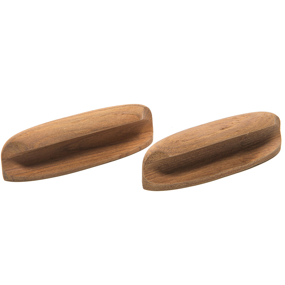 Whitecap Teak Oval Drawer Pull - 4"L - 2 Pack — marine teak