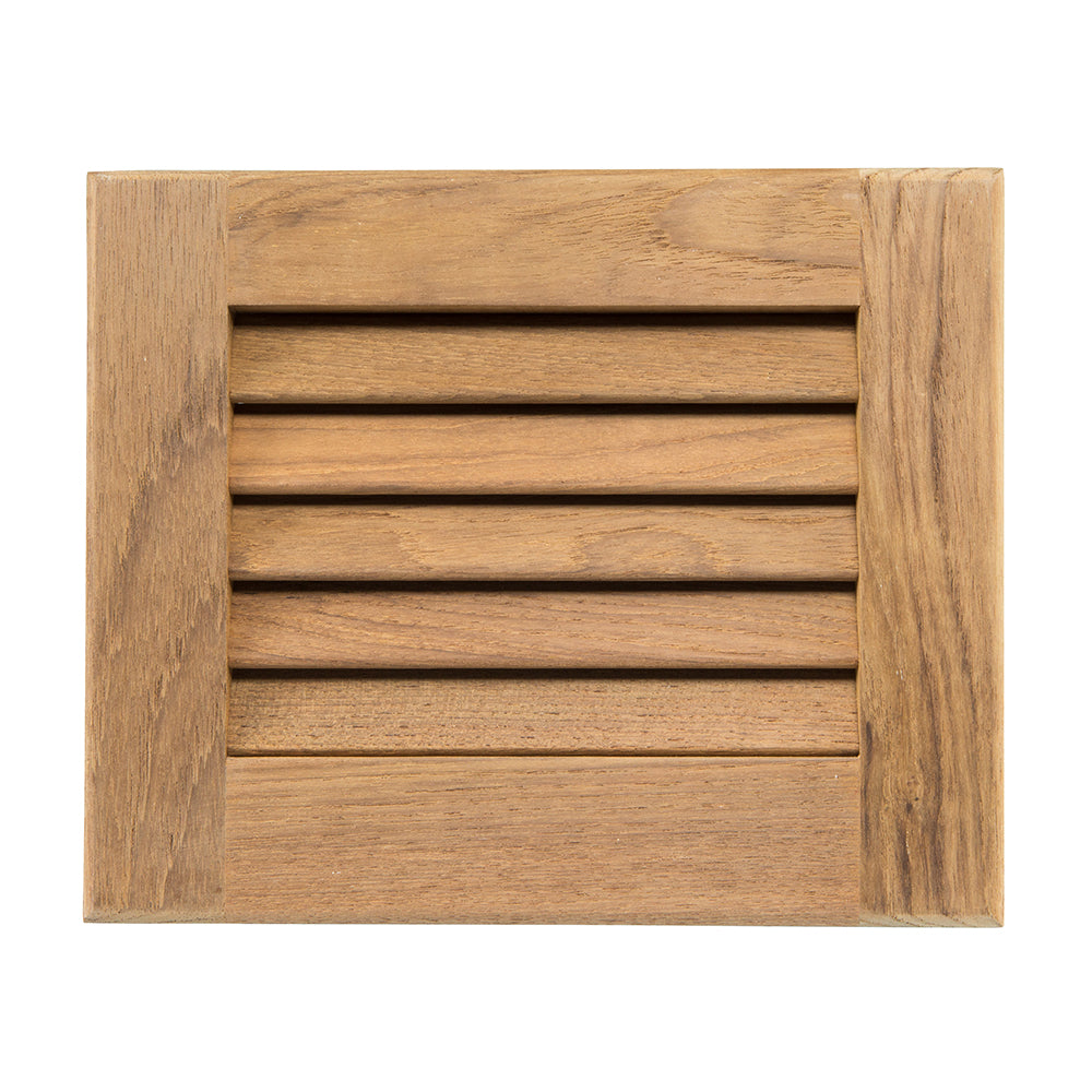Whitecap Teak Louvered Insert - 7-1/2" x 9-1/8" x 3/4" — marine teak
