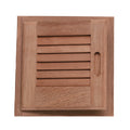 Whitecap Teak Louvered Door & Frame - Left Hand - 12" x 12" — marine teak