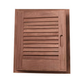 Whitecap Teak Louvered Door & Frame - Left Hand - 15" x 15" — marine teak