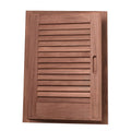 Whitecap Teak Louvered Door & Frame - Left Hand - 15" x 20" — marine teak