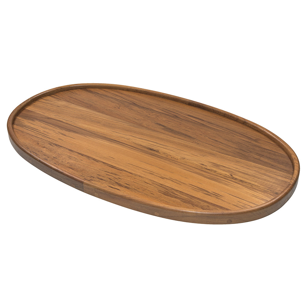 Whitecap Teak Oval Table Top — marine teak