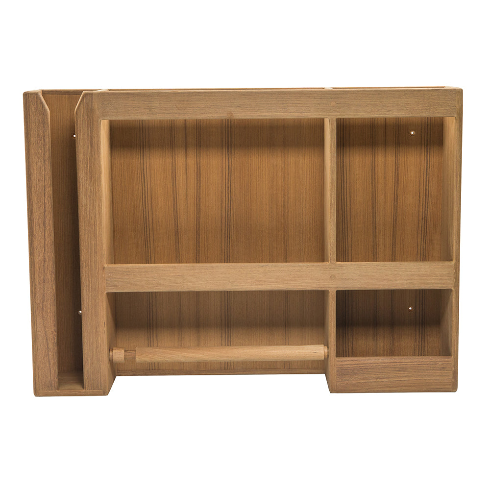 Whitecap Teak Dish/Cup/Paper Towel Rack — marine teak