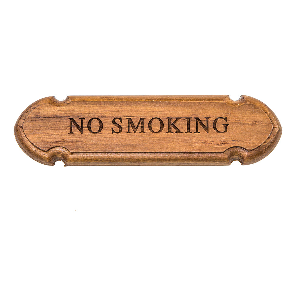 Whitecap Teak "No Smoking" Name Plate — marine teak