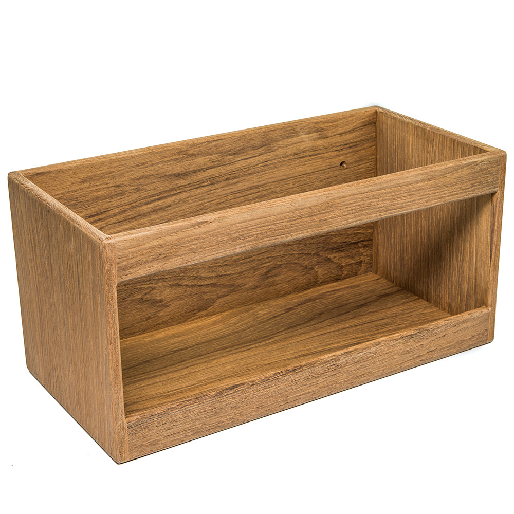 Whitecap Teak Hardcover Book Rack — marine teak