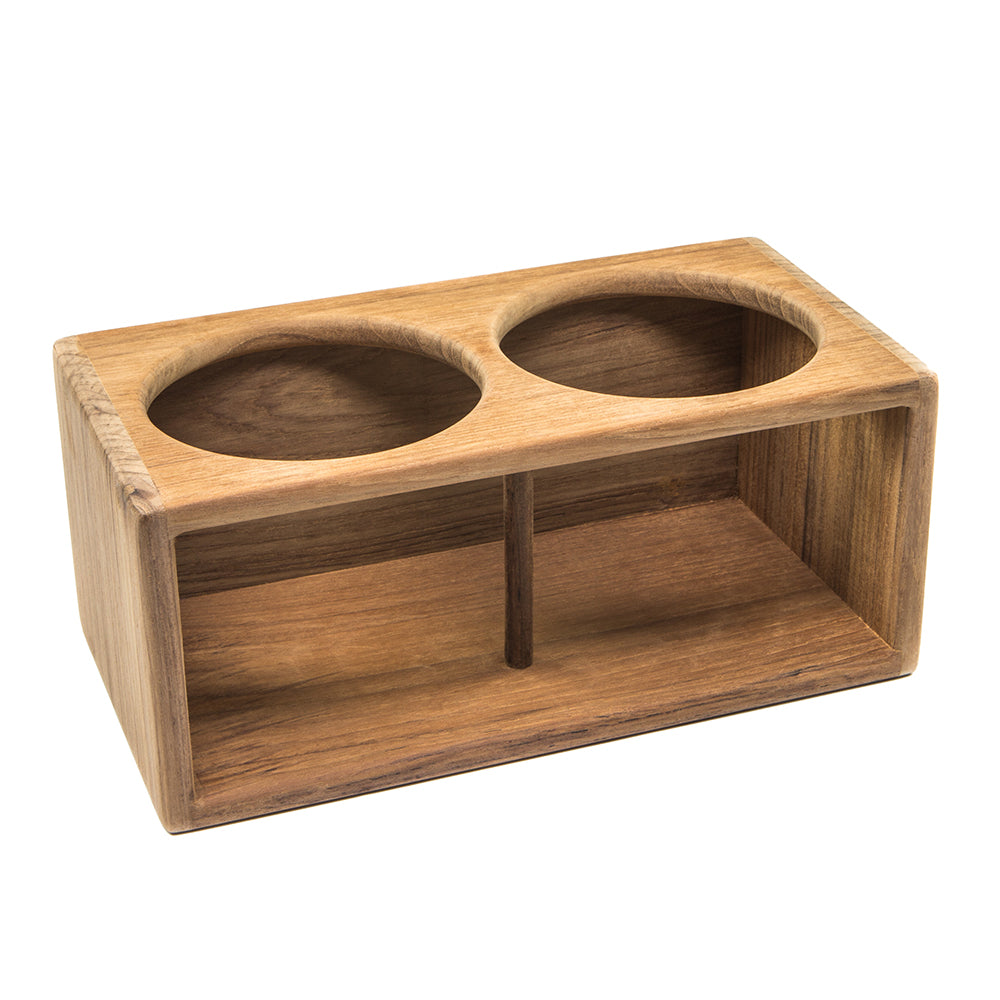 Whitecap Teak Two Insulated Drink Rack — marine teak