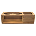 Whitecap Teak Two Insulated Drink/Binocular Rack w/Tray — marine teak