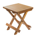 Whitecap Teak Grooved Top Fold-Away Table/Stool — marine teak