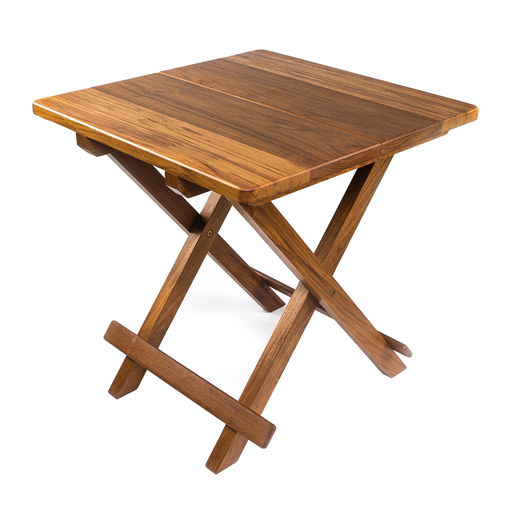 Whitecap Teak Solid Top Fold Away Table — marine teak