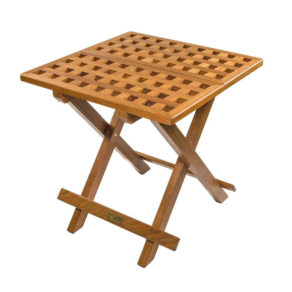 Whitecap Teak Grate Top Fold-Away Table — marine teak