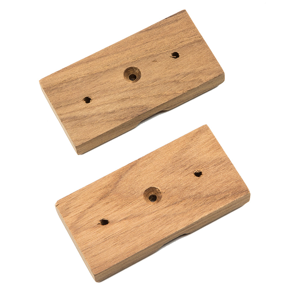 Whitecap Teak Rod Storage Rack Mounting Brackets - Pair — marine teak
