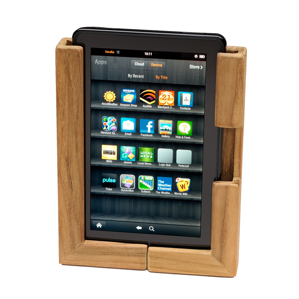 Whitecap Teak Adjustable Tablet Rack — marine teak