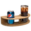 Whitecap Teak Curved Two-Drink Rack — marine teak