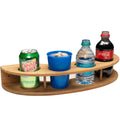 Whitecap Teak Curved Four-Drink Rack — marine teak