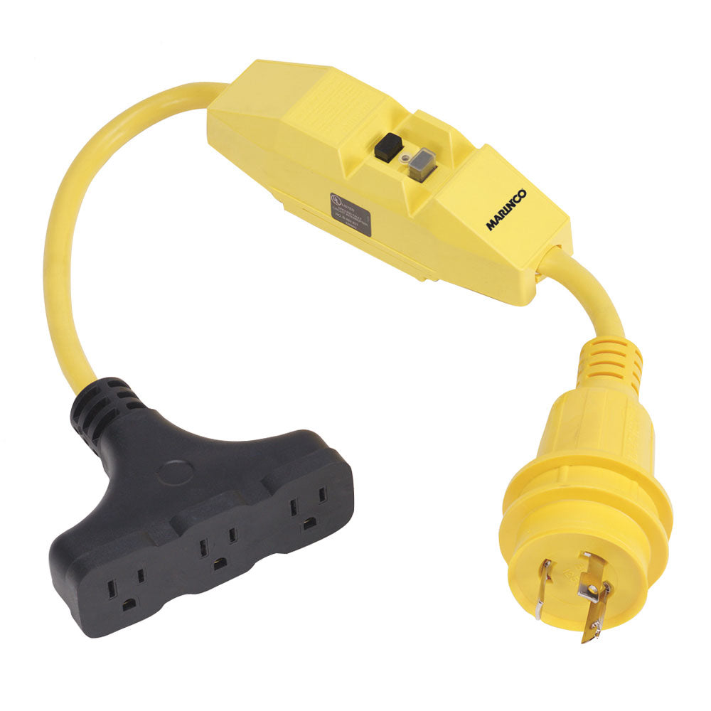 Marinco Dockside 30A to 15A Adapter with GFI — marine shore power