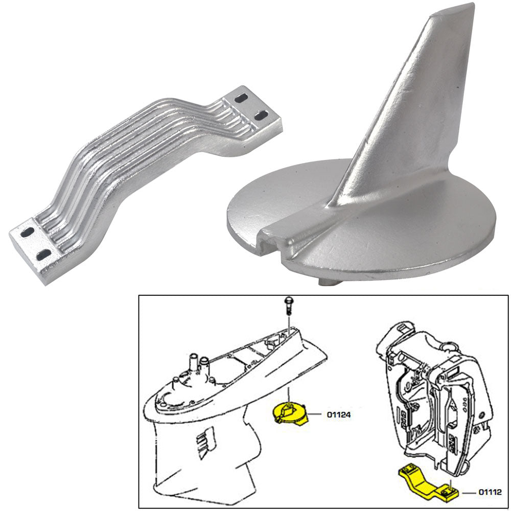 Tecnoseal Anode Kit - Yamaha 200-250HP - Zinc — marine anodes