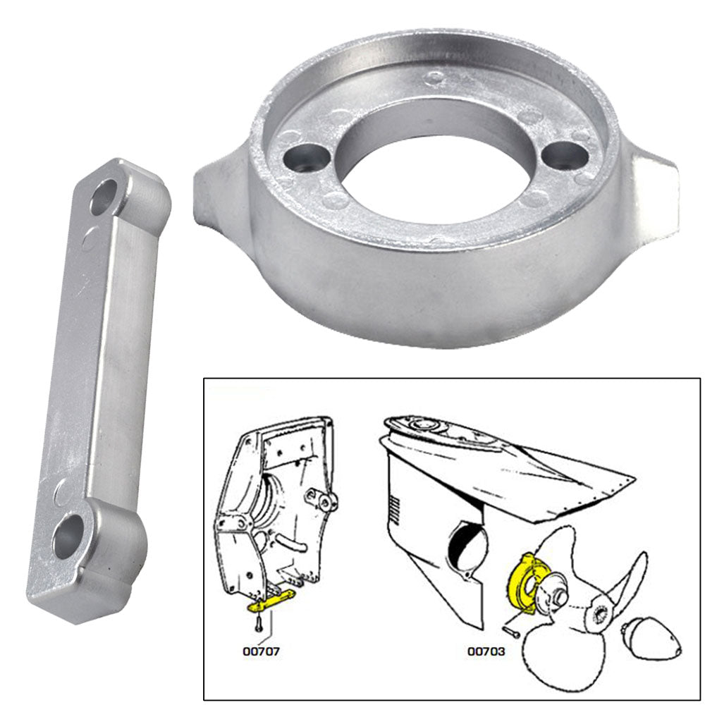 Tecnoseal Anode Kit w/Hardware - Volvo 280 - Magnesium — marine anodes