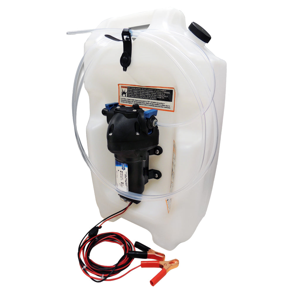 Jabsco Flat Tank Oil Changer System - 3-1/2 Gallon Tank - 12V — marine transfer pumps