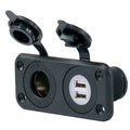 Marinco SeaLink® Deluxe Dual USB Charger & 12V Receptacle — marine accessories