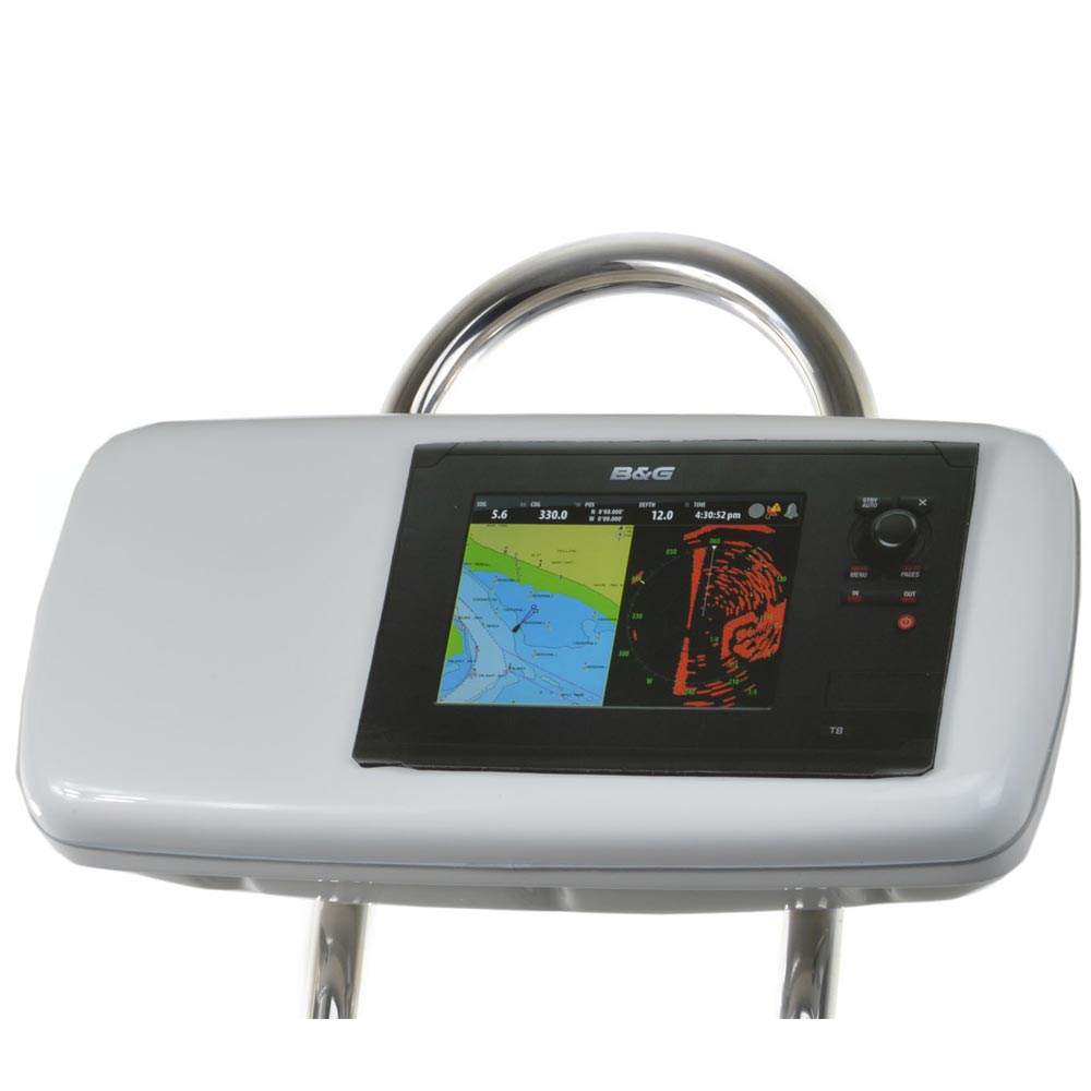 NavPod GP1040-08 SystemPod Pre-Cut f/B&G Zeus Touch 8 & Simrad NSS8 Mounted In Center f/9.5" Wide Guard — marine display mounts