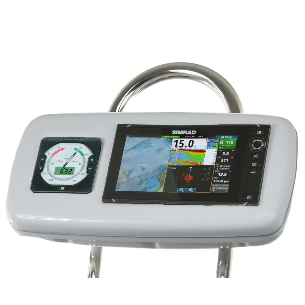 NavPod GP1040-13 SystemPod Pre-Cut f/Simrad NSS9 evo2 or B&G Zeus² 9 & 1 Instrument f/9.5" Wide Guard — marine display mounts
