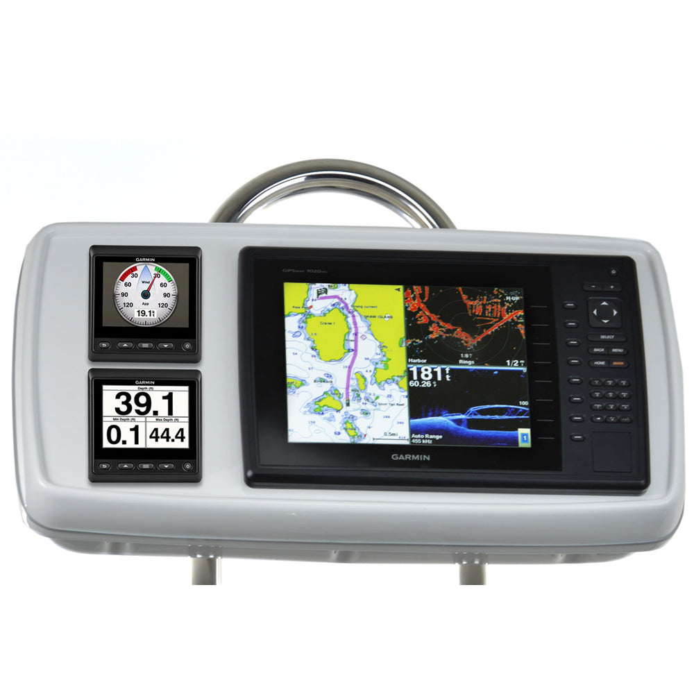 NavPod GP1170-06 SystemPod Pre-Cut f/Garmin 1020/1020xs/1040xs & 2 Instruments f/9.5" Wide Guard — marine display mounts