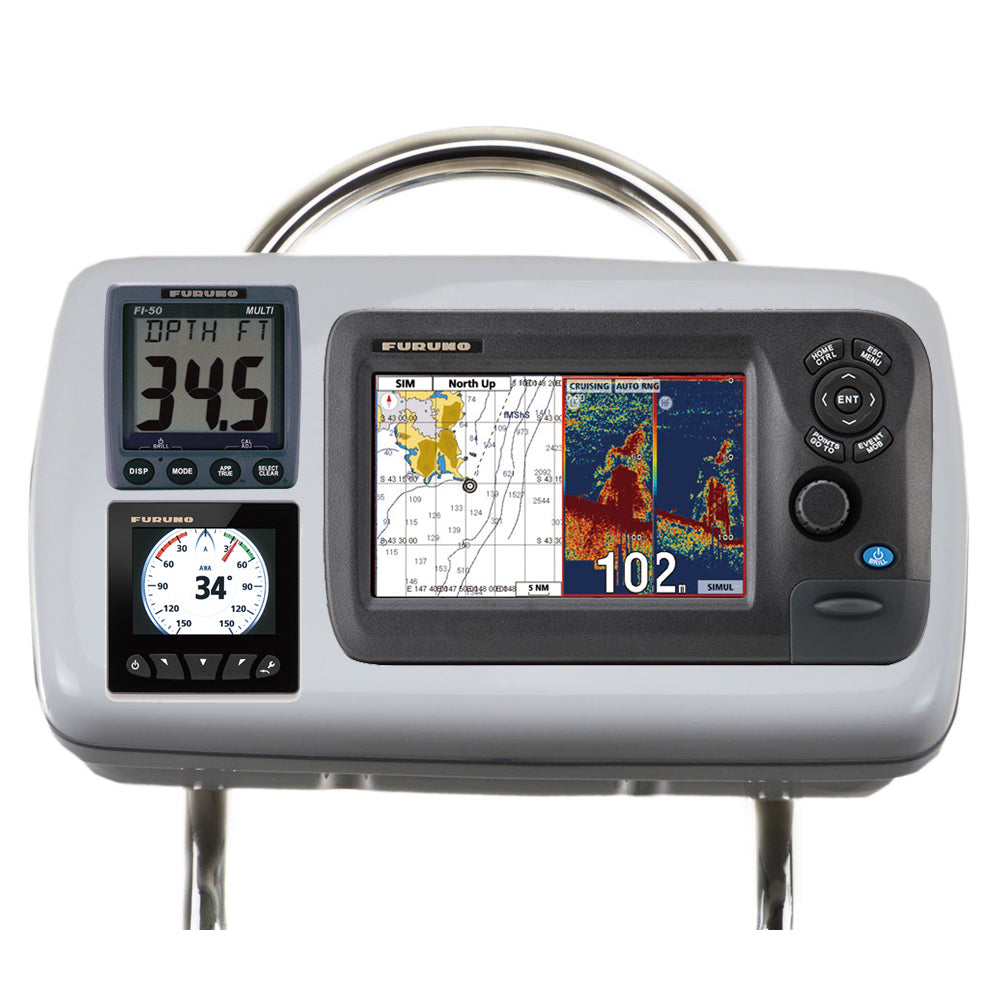 NavPod GP2080-18 SystemPod Pre-Cut f/Furuno GP1870/GP1870F & 2 Instruments f/12" Wide Guard — marine display mounts