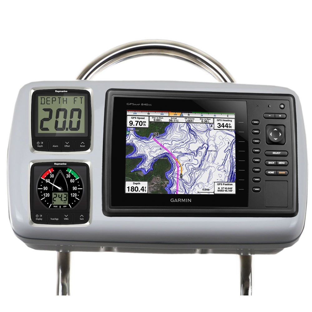 NavPod GP2088 SystemPod Pre-Cut f/Garmin 820/820xs/840xs & 2 Instruments f/12" Wide Guard — marine display mounts
