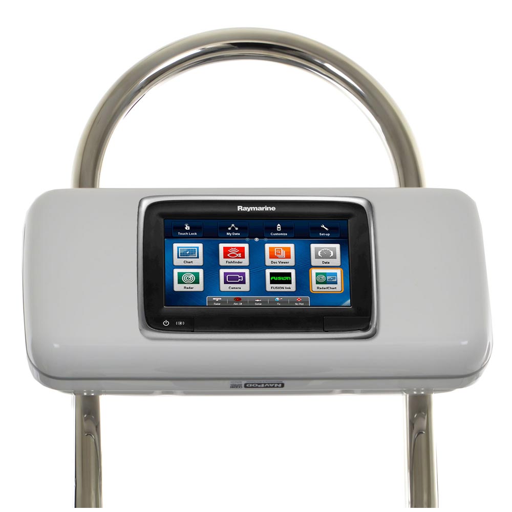 NavPod GP2523 SystemPod Pre-Cut f/Raymarine a75/a77/a78 Mounted In Center f/12"Wide Guard — marine display mounts