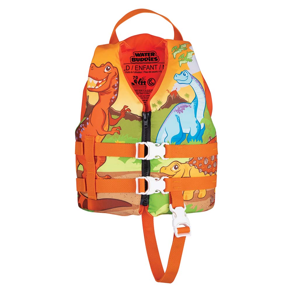 Full Throttle Water Buddies Life Vest - Child 30-50lbs - Dinosaurs — marine personal flotation devices