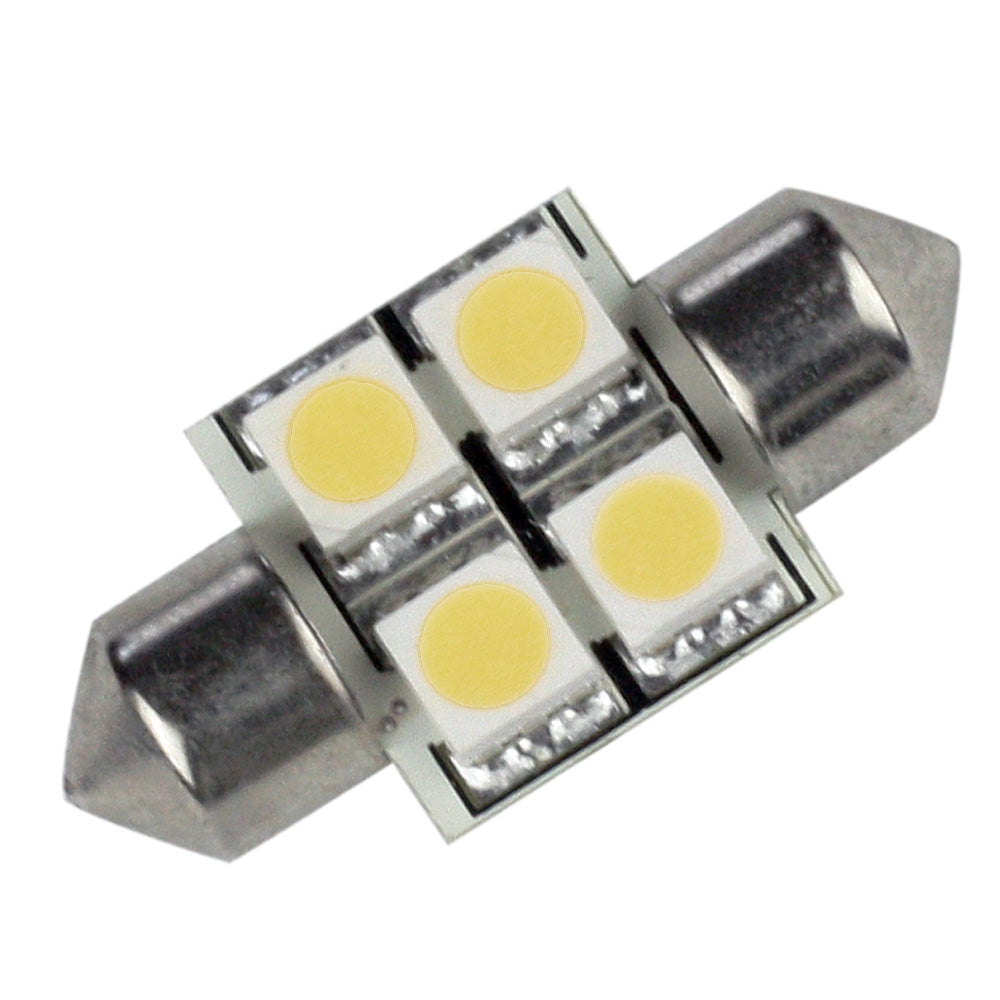 Lunasea Lighting Lunasea Pointed Festoon 4 LED Light Bulb - 31mm - Cool White — marine bulbs