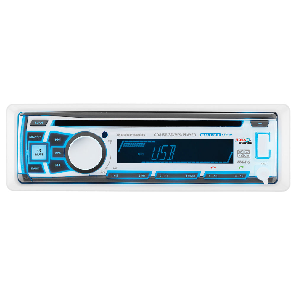 Boss Audio MR762BRGB Marine Stereo w/AM/FM/CD/BT/USB — marine stereos