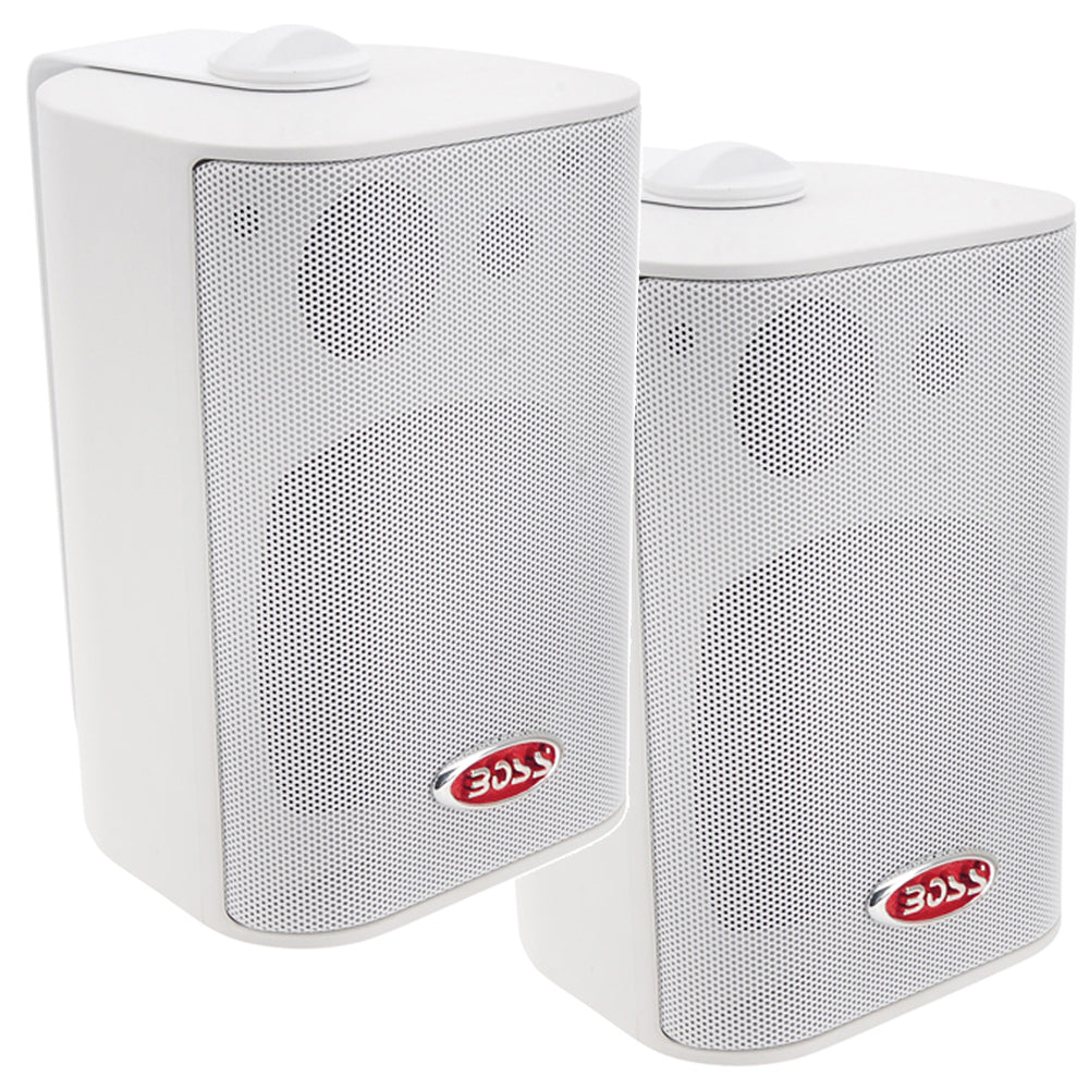 Boss Audio 4" MR4.3W Box Speakers - White - 200W — marine speakers