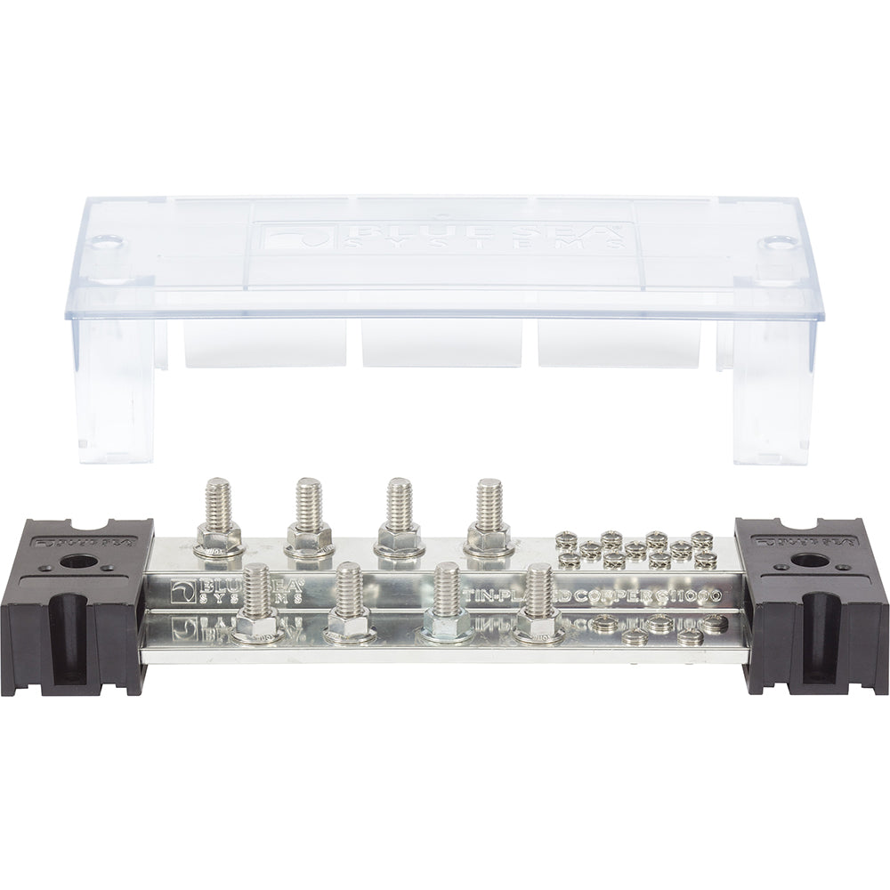 Blue Sea Systems Blue Sea PowerBar 1000 - 8 3/8" Terminal Studs w/Cover — marine busbars