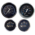 Faria Beede Instruments Faria Chesapeake Black SS Boxed Set - Outboard Motors — marine gauges