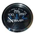 Faria Beede Instruments Faria Chesapeake Black 2" Water Temperature Gauge (100-250°F) — marine gauges